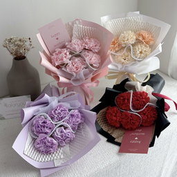 ( MC10 ) Carnation Soap Flower Bouquet 