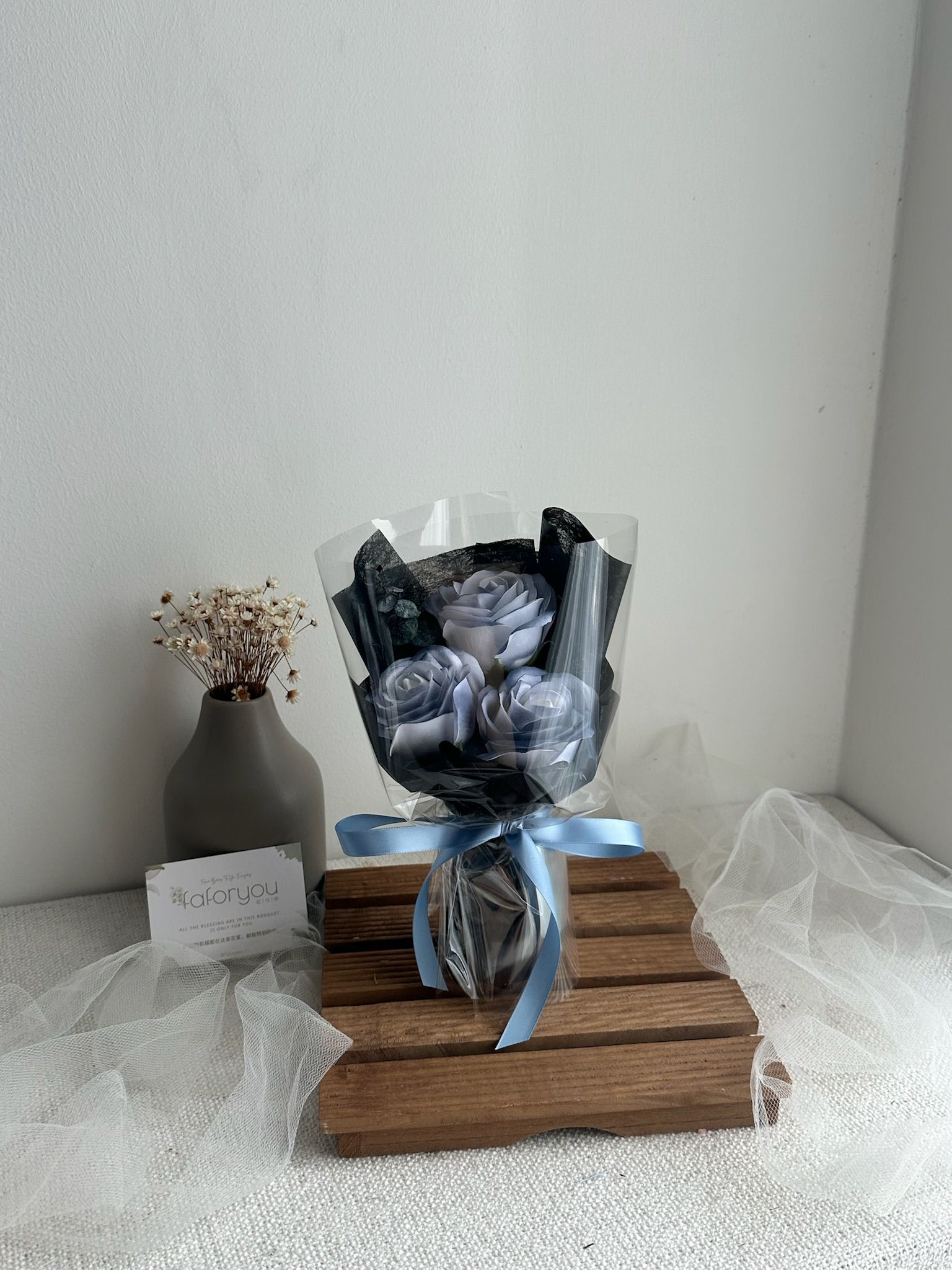(3R005) 3 stalk Soap Rose Bouquet _3