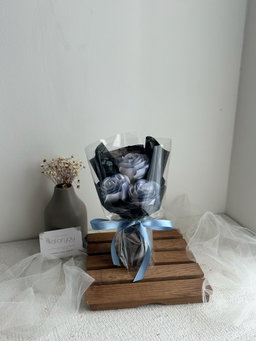 (3R005) 3 stalk Soap Rose Bouquet 