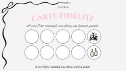 Fidelity Cards / Carte de Fidélité 