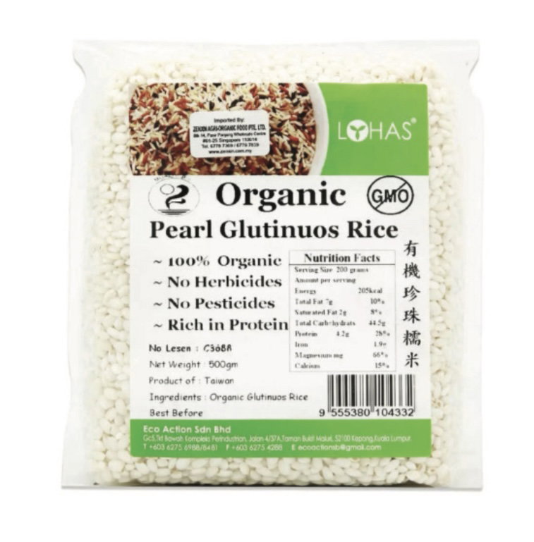DF Lohas Org Pearl Glutinuos Rice 有机珍珠糯米 500 g_0