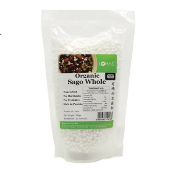 DF Org Sago Whole 有机西米露粒 300 g_0