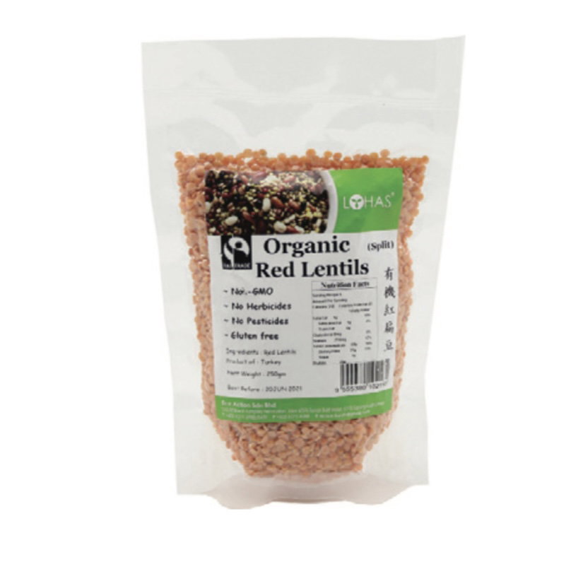 DF Org Red Lentil (Split ) 有机红扁豆 250 gm