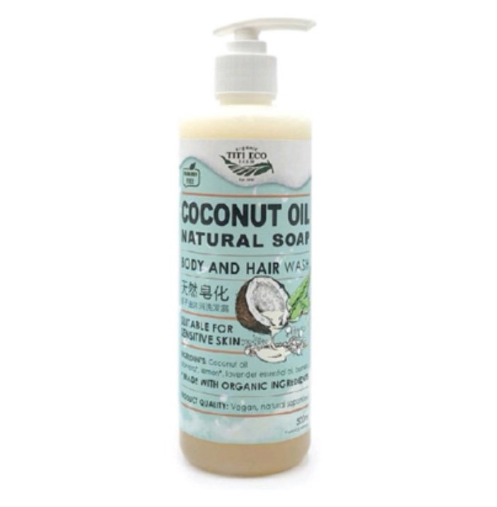 DF Titi Eco Coconut oil Natural Soap 椰子油沐浴 洗发露 500 ml_0