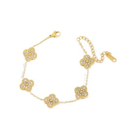 Gold Diamond Clover Bracelet  