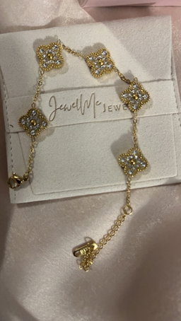 Gold Diamond Clover Bracelet  