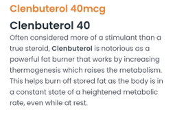 HD LABS Clenbuterol 40mcg 50 Tablets 
