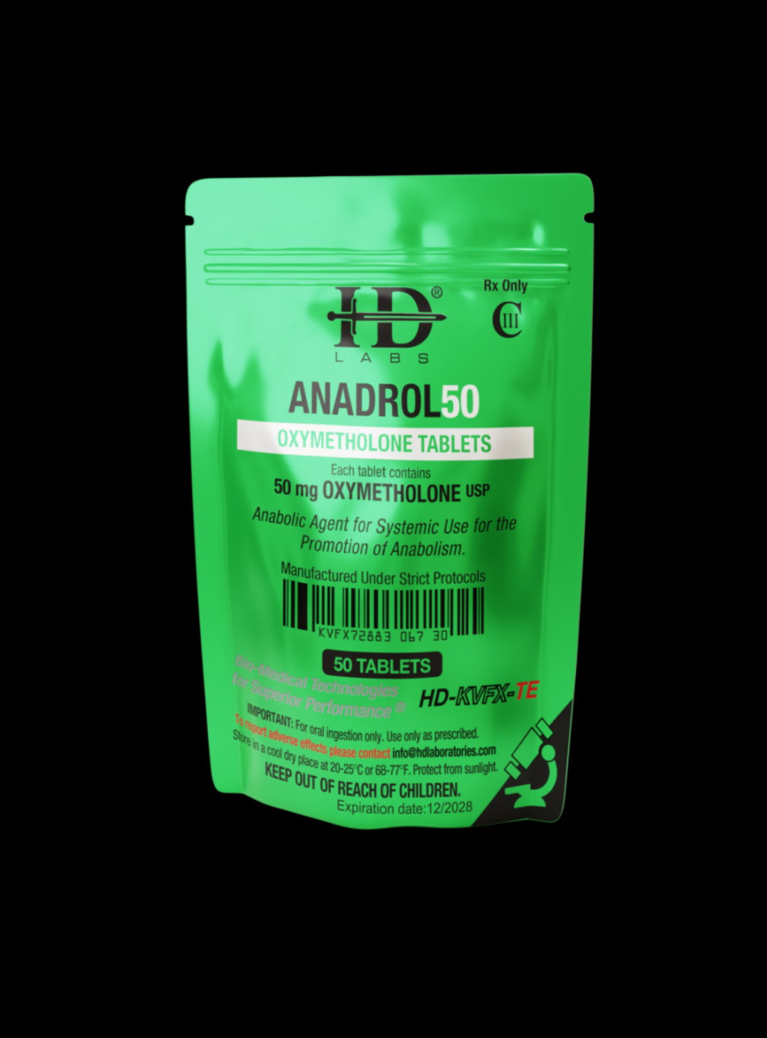 HD LABS Anadrol Anapolon 50mg 50 Tablets 