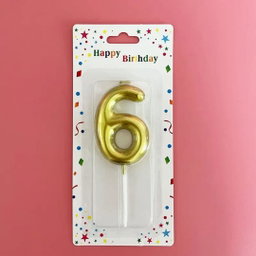 Velas Numericas Happy Birthday Douradas