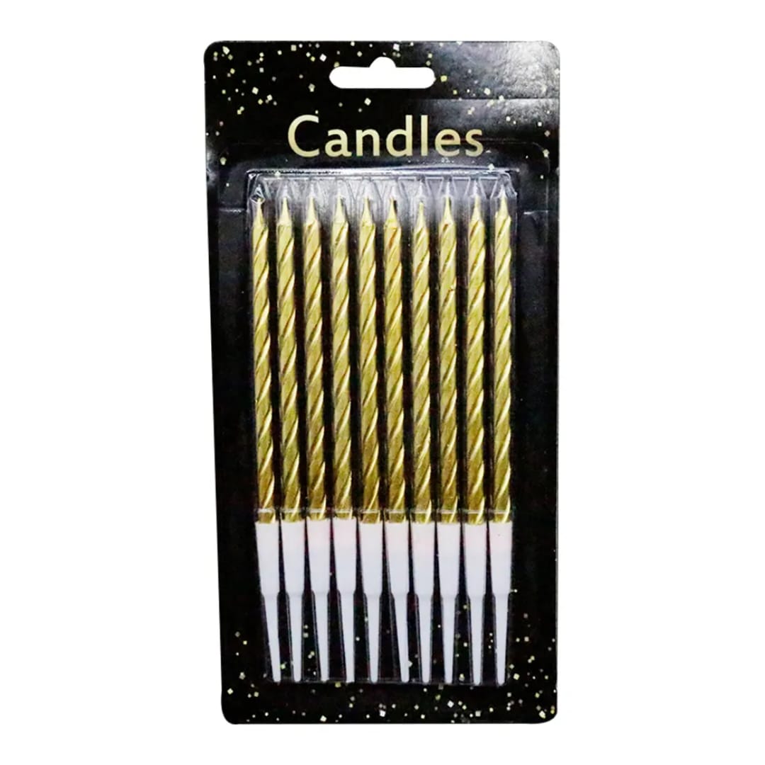 Velas De A niversario 10pcs Coloridas_0