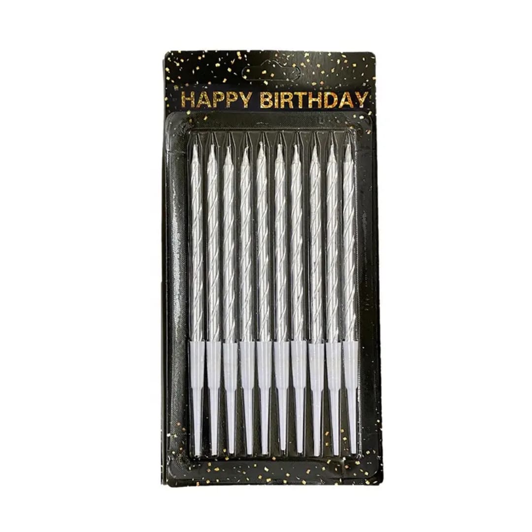Velas De A niversario 10pcs Coloridas_5