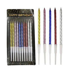 Velas De A niversario 10pcs Coloridas