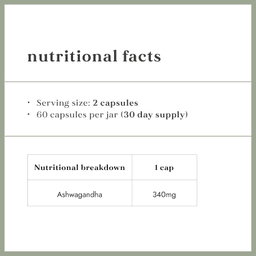 Organic Ashwagandha 340mg