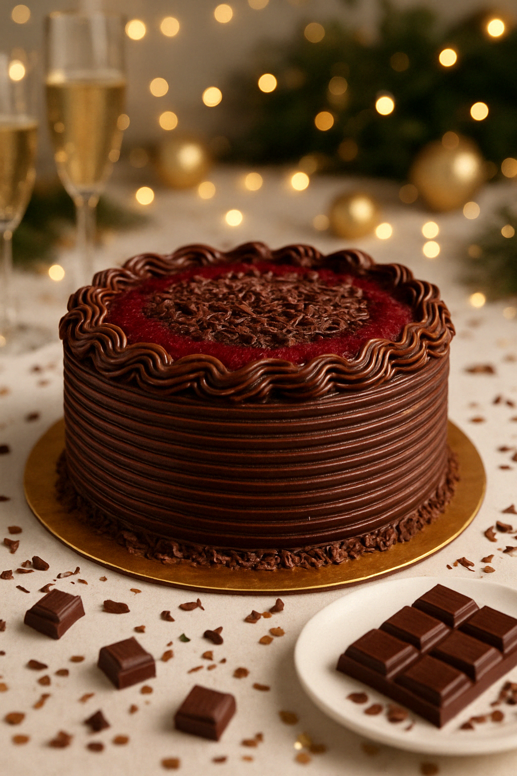 Torta Keto de Chocolate con Frutos Rojos (Bajo Pedido)