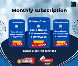 Monthly subscription package 