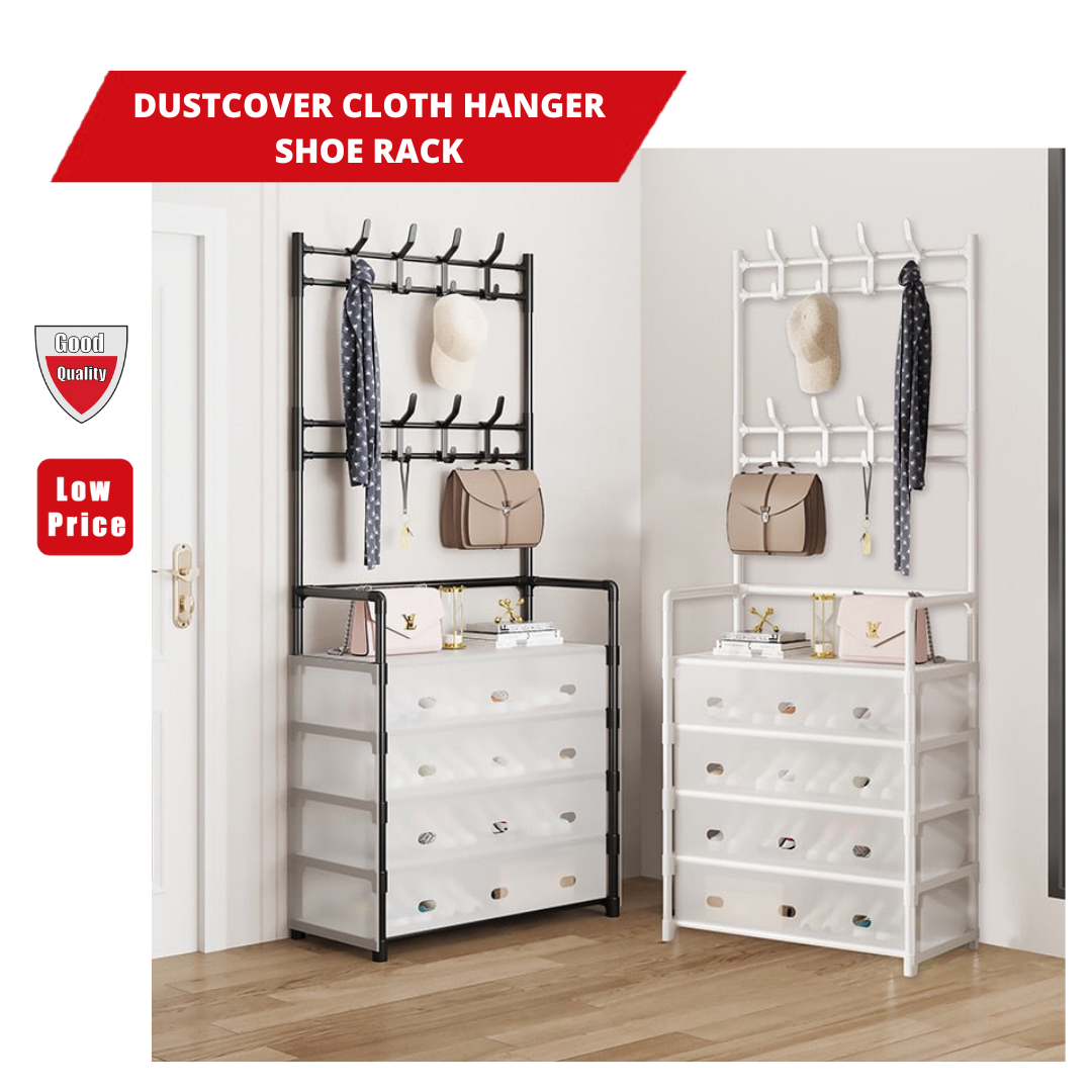DUSTCOVER CLOTH HANGER SHOE RACK_0