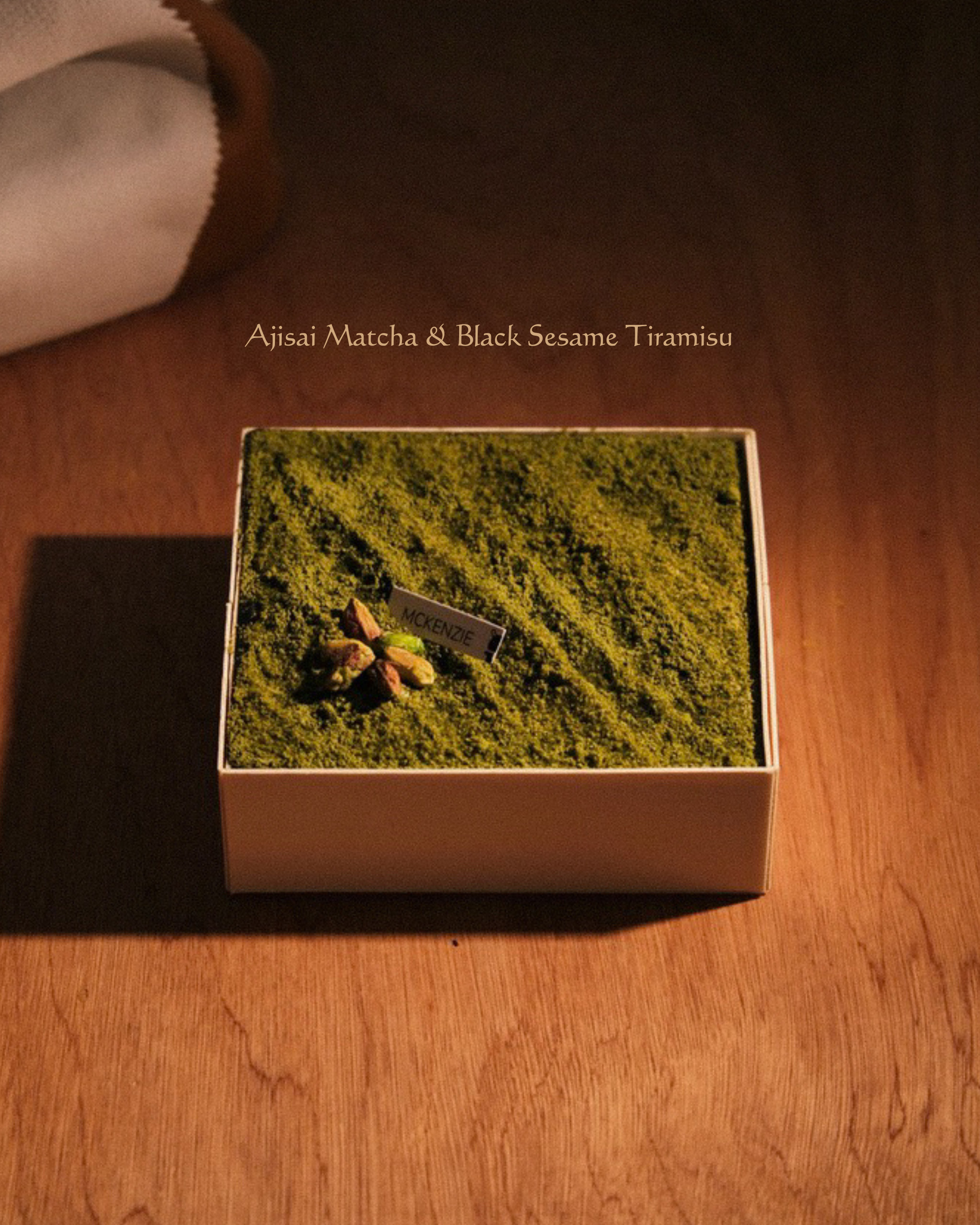 Ajisai Matcha & Black Sesame Tiramisu 抹茶黑芝麻苔藓盒子_0