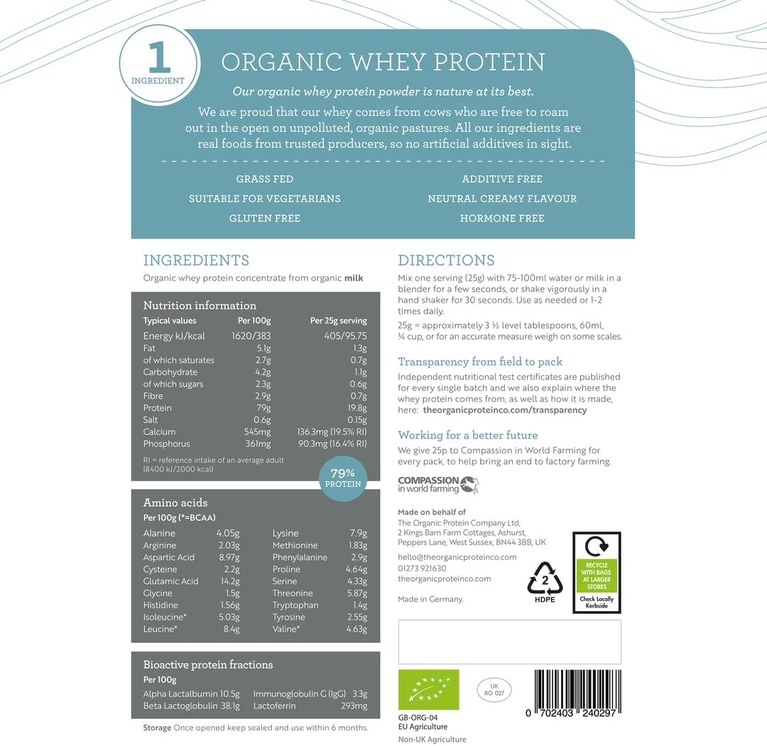 Pure Organic Whey Protein 1.2 Kg_1