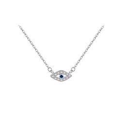 Silver devil eye necklace