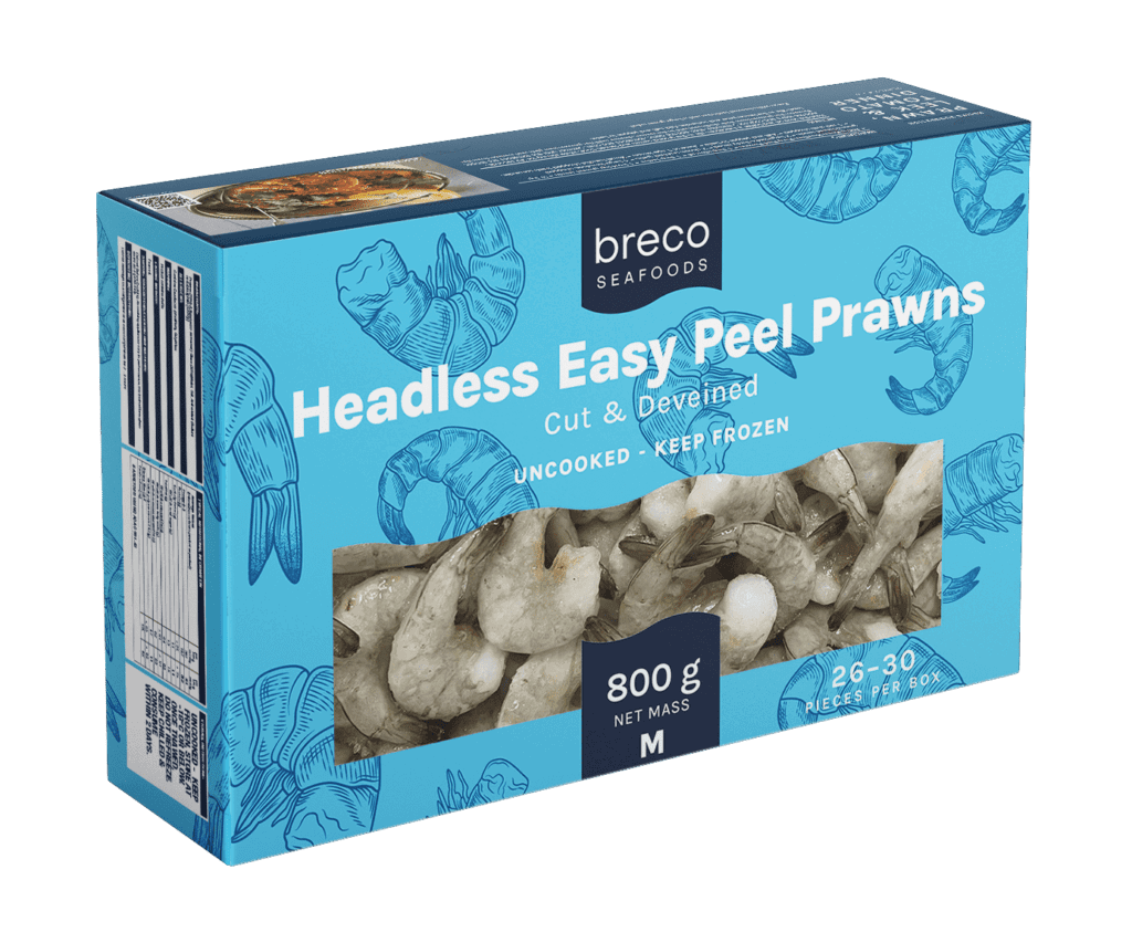 Vannamei Prawns Headless Easy Peal 800g
