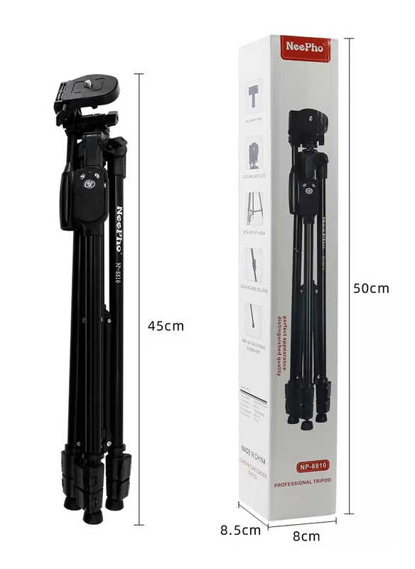 Trépied pour appareil photo Neepho NP-8810, cadre en aluminium de haute qualité_1