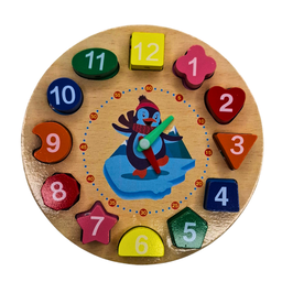 Reloj de madera didáctico 