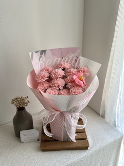  Pink Soap Carnation Bouquet 