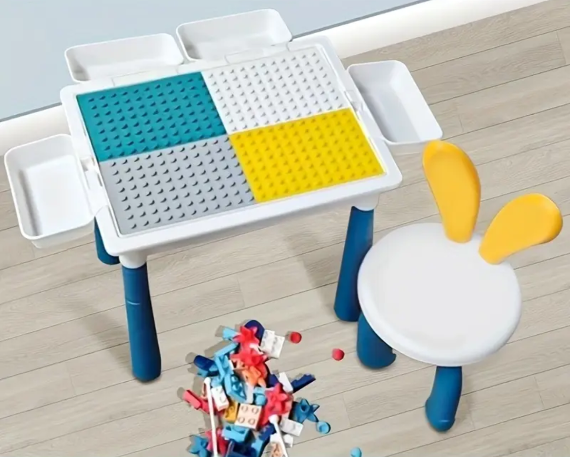 DIY Multi-function learning desk / Building blocks table / Play in the sand / Fishing pool table_2