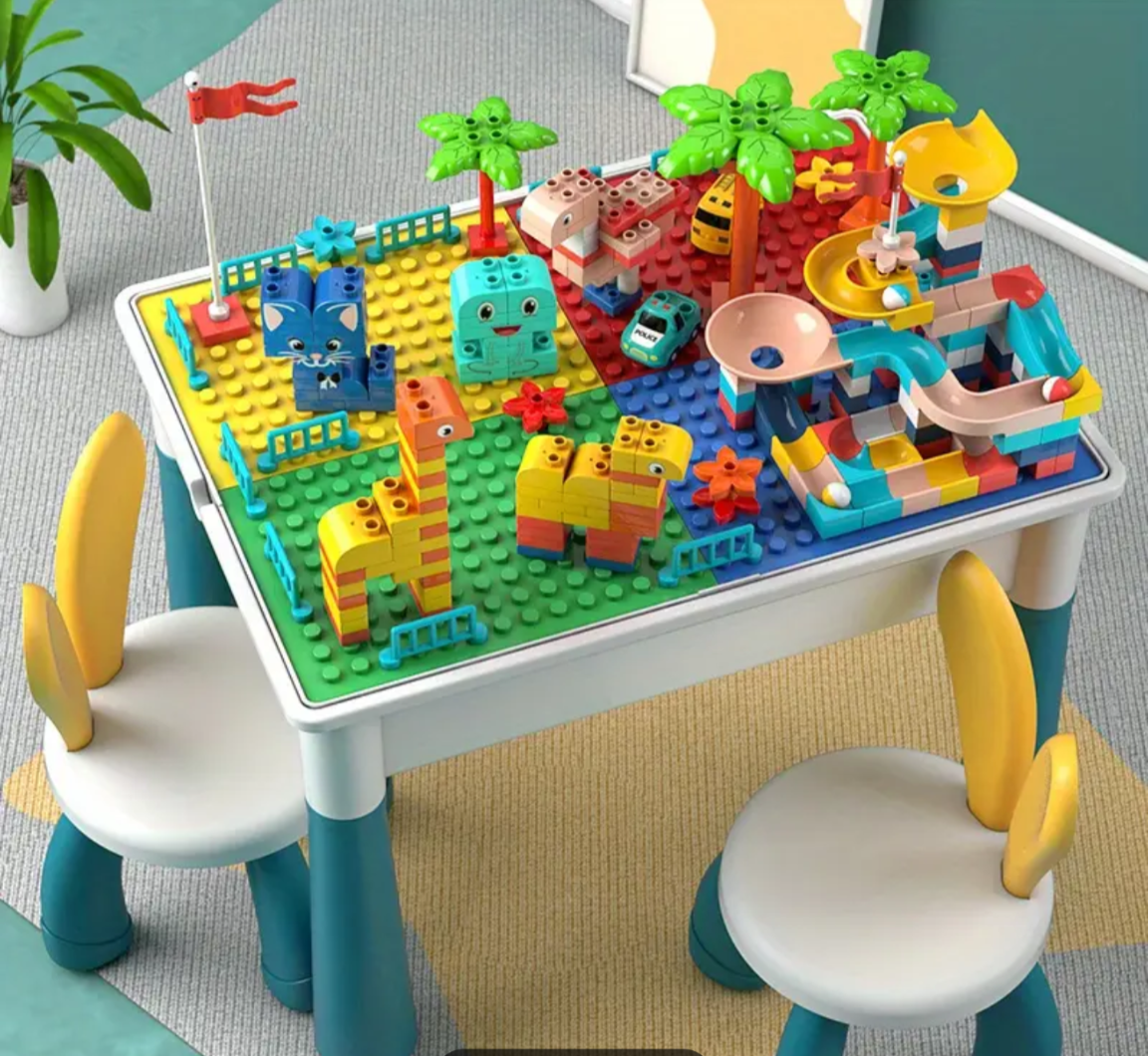 DIY Multi-function learning desk / Building blocks table / Play in the sand / Fishing pool table_0