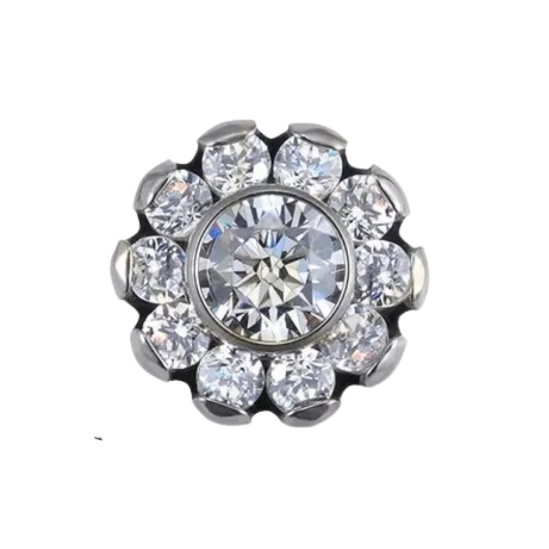Labret flor grande blanca