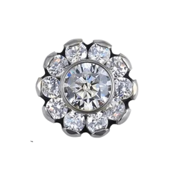 Labret flor grande blanca