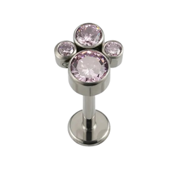 Labret cristales rosas