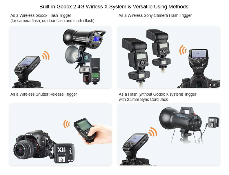 Godox XPro Sony Émetteur Flash Sans Fil pour Sony Caméras 1/8000 s HSS TTL-Convert LCD Design_3