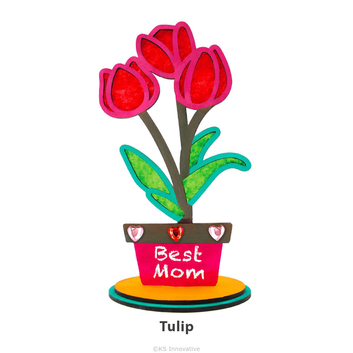 Mother's Day DIY Flower Deco Board Painting_18