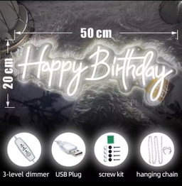 Happy Birthday Neon Sign