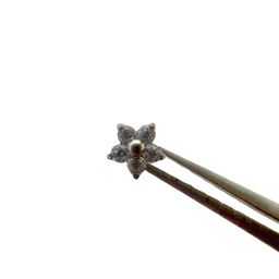 Labret mini flor blanca
