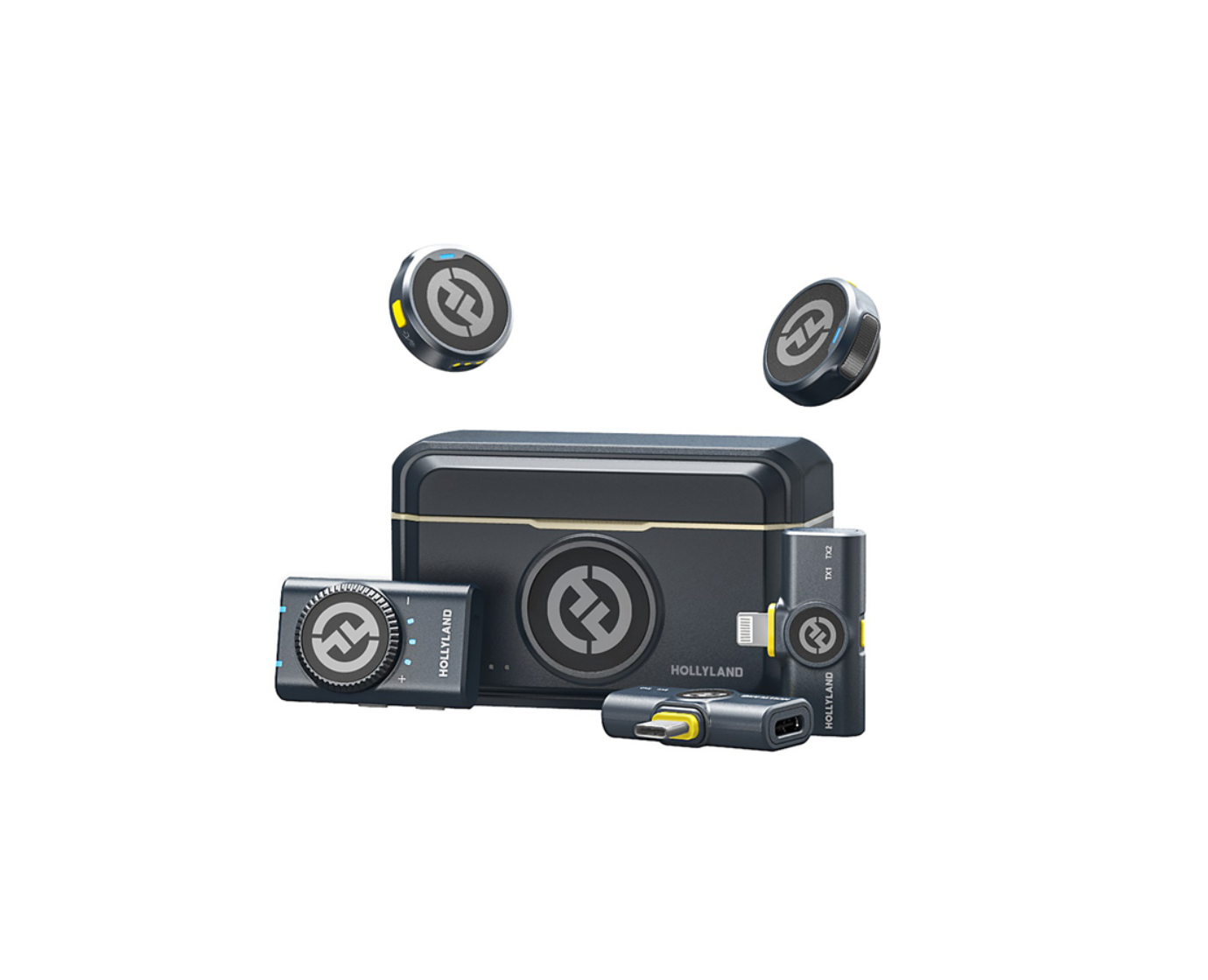 Hollyland Lark M2 Micro Cravate sans Fil (2TX+1RX) pour Camera, iPhone, Android, PC, 300 m Portée, Qualité Audio Hi-Fi, Réduction du Bruit,_3