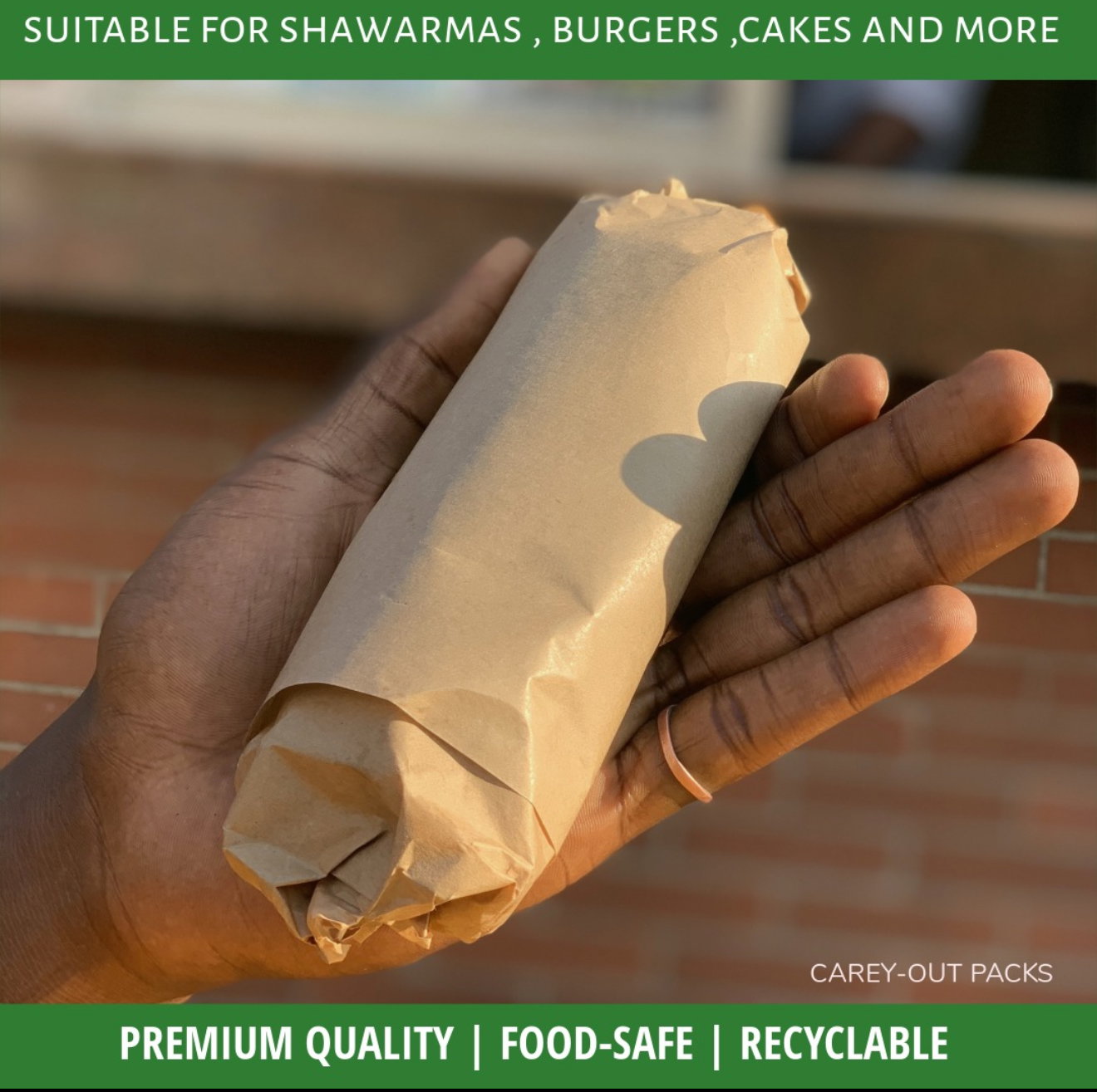 PRE-CUT DELI WRAPPING PAPERS - PLAIN BROWN -5 SIZES _2