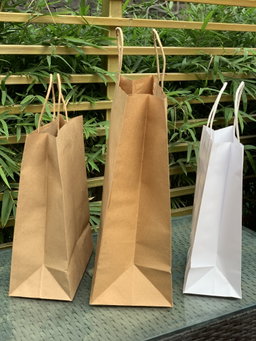 PLAIN WHITE DELIVERY CARRIER BAGS - 6 SIZES/RETAIL