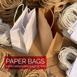 PLAIN WHITE DELIVERY CARRIER BAGS - 6 SIZES/RETAIL