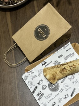 DELIVERY CARRIER BAGS - GENERIC DESIGN / “FOOD TO GO” BROWN & BLACK - WITH HANDLES) 