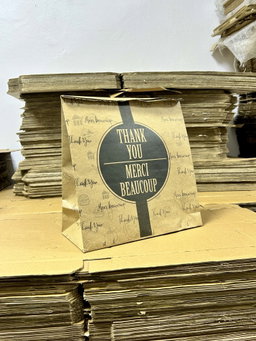 “THANK YOU” KRAFT DELIVERY TAKEOUT BAGS - 2 SIZES/RETAIL