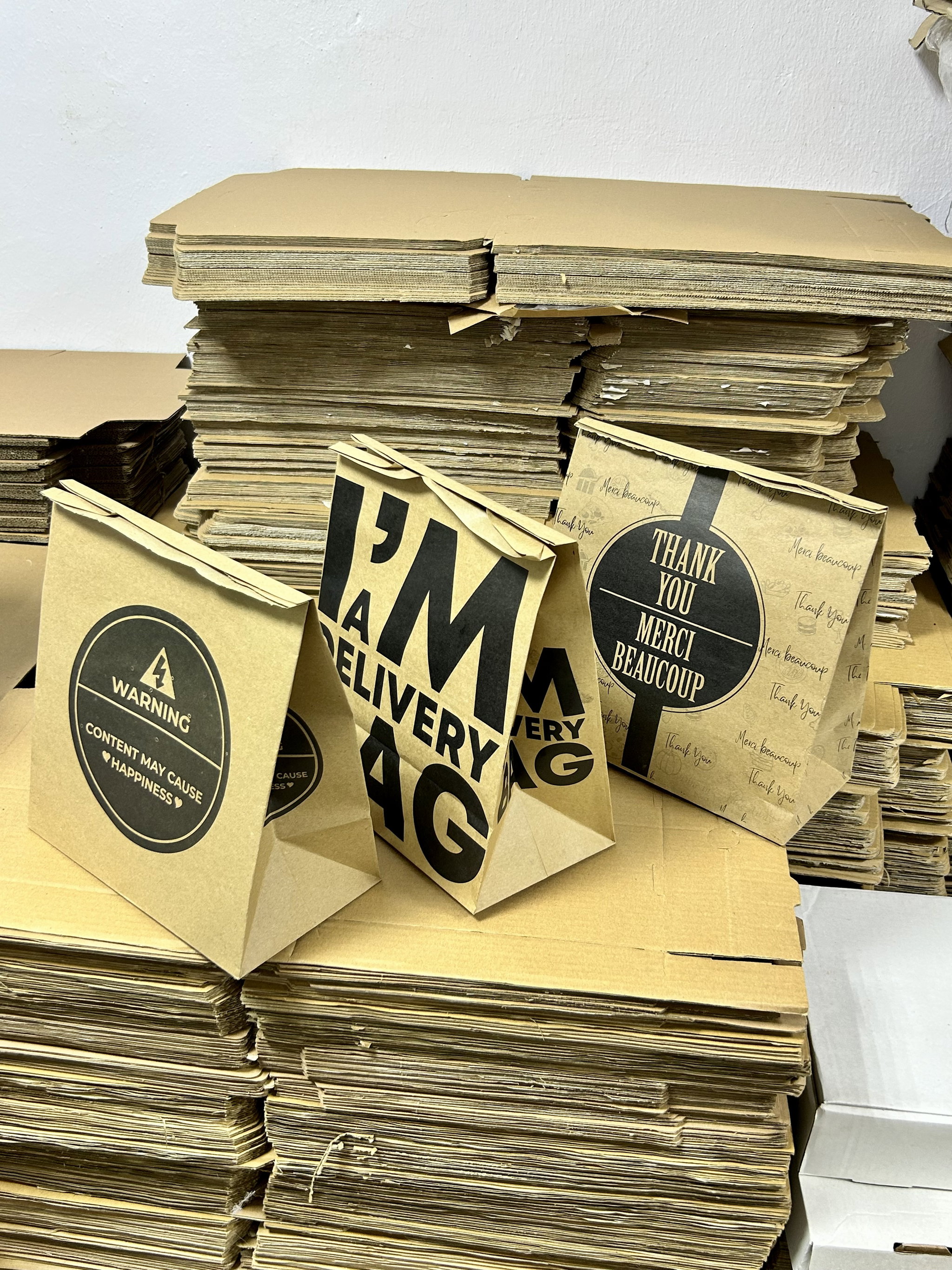 “THANK YOU” KRAFT DELIVERY TAKEOUT BAGS - 2 SIZES/RETAIL_2