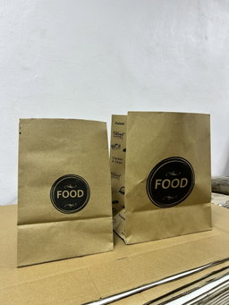 DELIVERY TAKEOUT BAGS - GENERIC DESIGN / “FOOD TO GO” BROWN & BLACK WITHOUT HANDLES