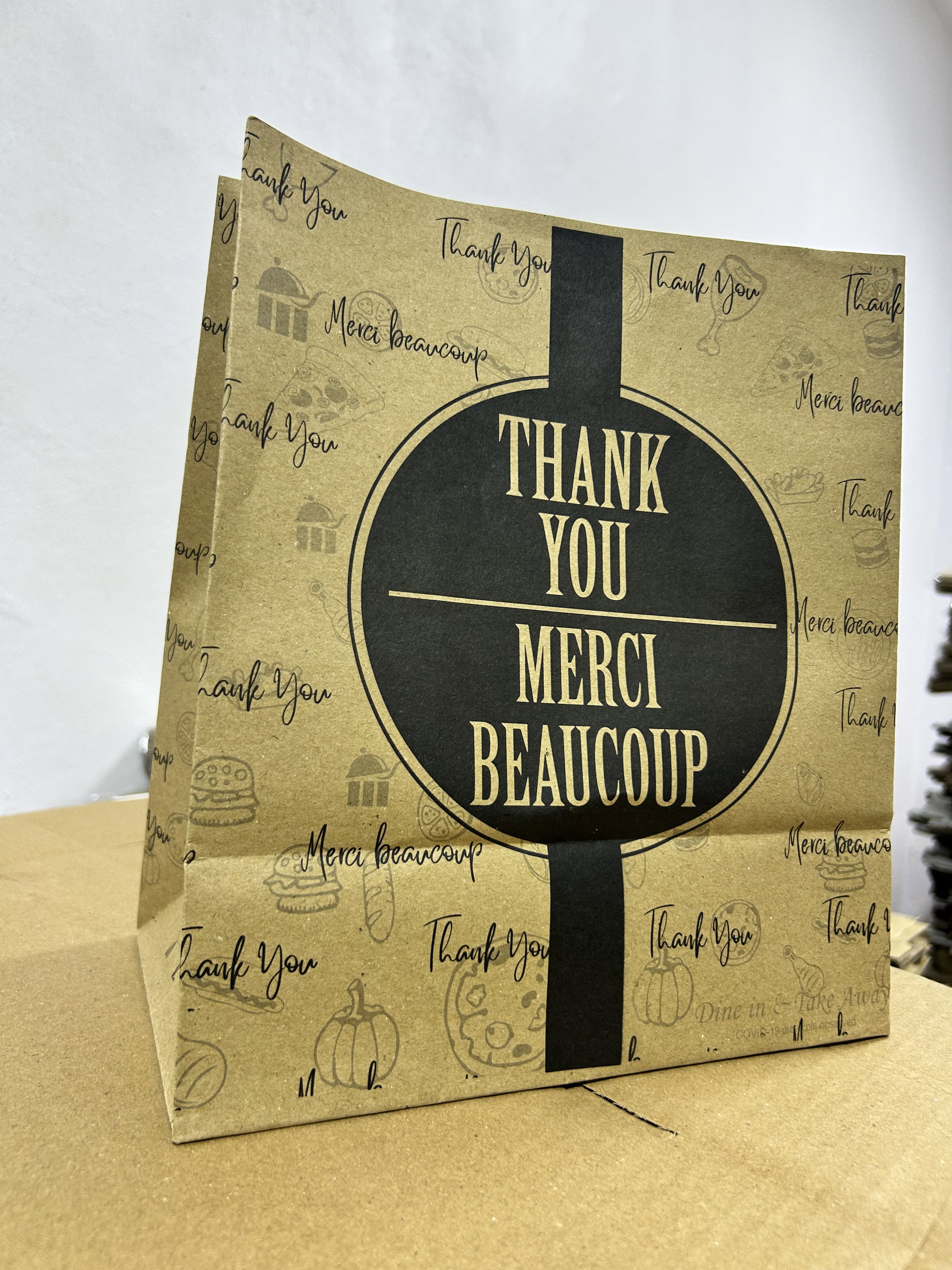 “THANK YOU” KRAFT DELIVERY TAKEOUT BAGS - 2 SIZES/RETAIL_6