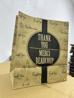 “THANK YOU” KRAFT DELIVERY TAKEOUT BAGS - 2 SIZES/RETAIL