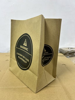 “WARNING”  DELIVERY TAKEOUT BAGS - 2 SIZES/RETAIL