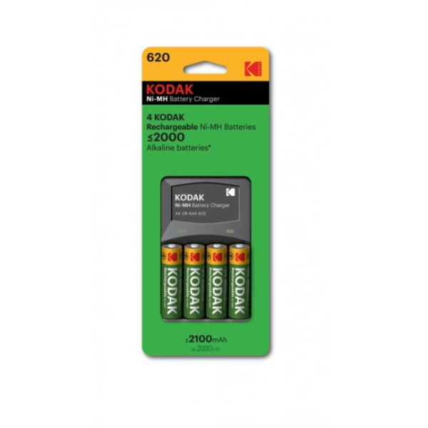 KODAK CHARGEUR + 4PCS BATTERIE RECHARGEABLE
