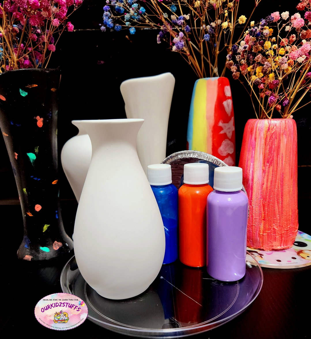 Ceramic Vase Pour Art Painting Kit