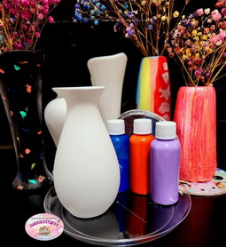 Ceramic Vase Pour Art Painting Kit